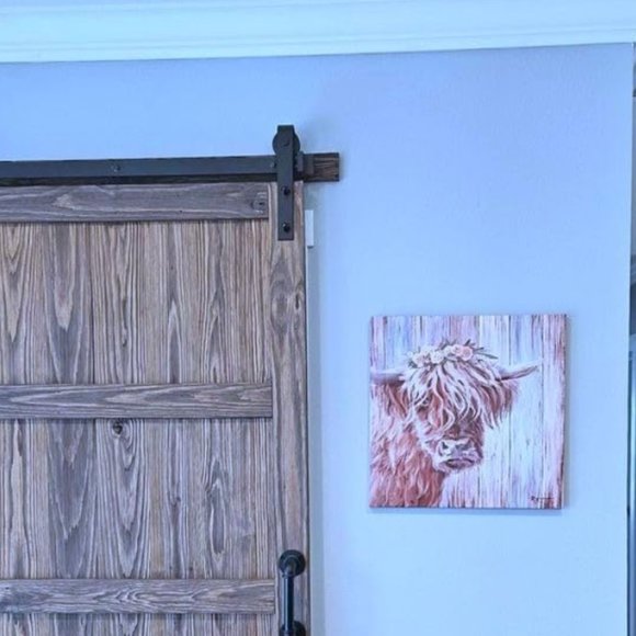 Highland Cow Picture Wall Decor Canvas Painting Art Vintage Country Farmhouse - Picture 9 of 9